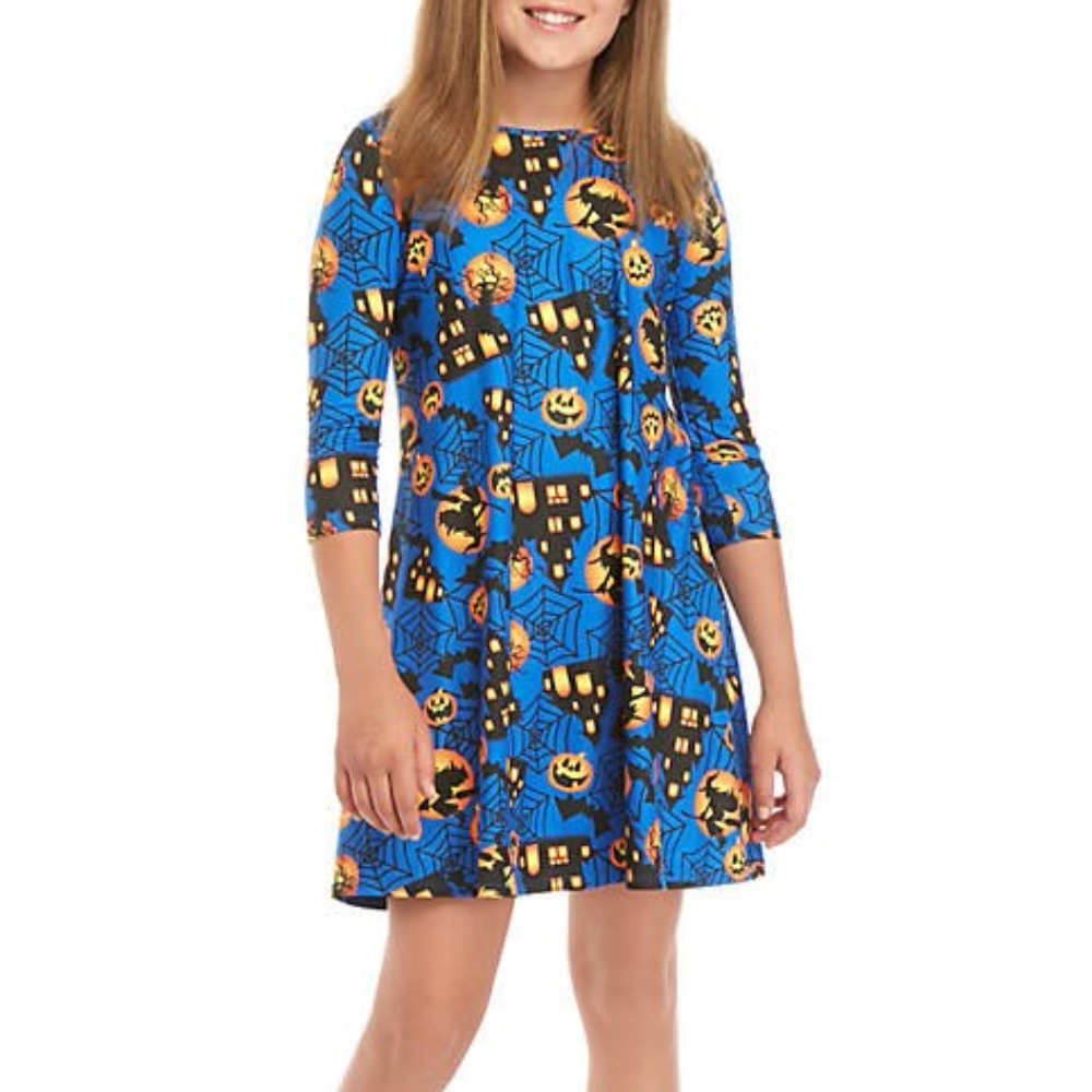 Amy Byer Jack-o-Lantern Halloween Dress Sz S